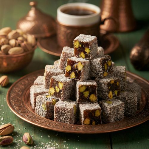 Antep Fıstıklı Mini Çifte Kavrulmuş Lokum